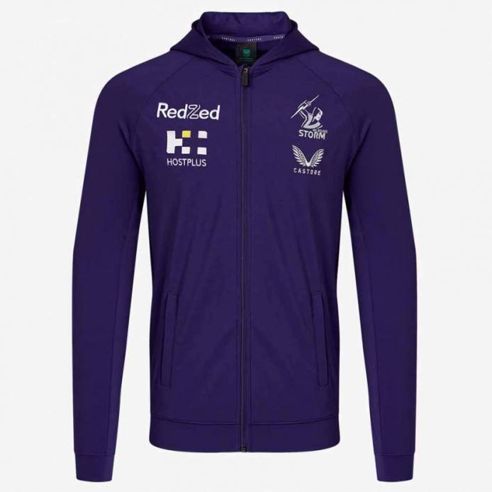 Melbourne Storm NRL Castore Fleece Zip Through Jacket Hoody Sizes S-5XL! T2