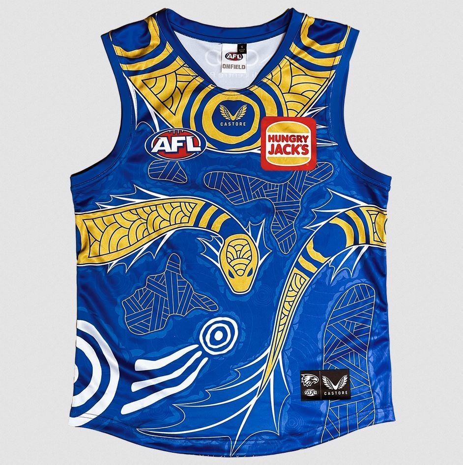 West Coast Eagles AFL Castore Indigenous Dreamtime Guernsey Size S-5XL! T2