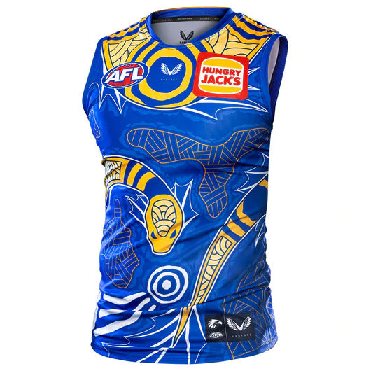 West Coast Eagles AFL Castore Indigenous Dreamtime Guernsey Size S-5XL! T2
