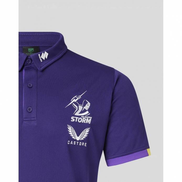 Melbourne Storm NRL Castore Media Polo Sizes S-6XL! T3