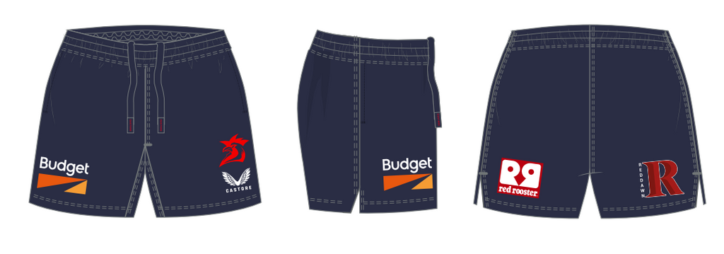 Sydney Roosters NRL Castore Training Shorts Sizes S-7XL! T4