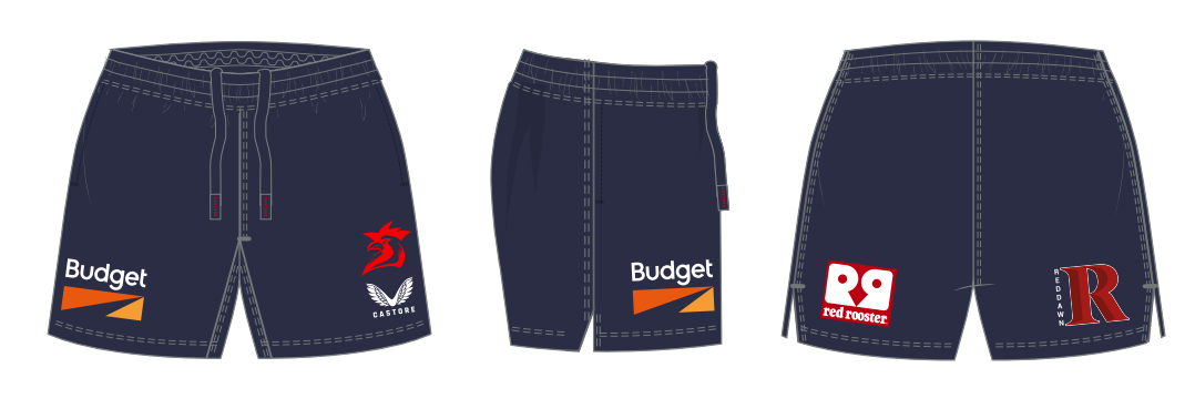 Sydney Roosters NRL Castore Training Shorts Sizes S-7XL! T4