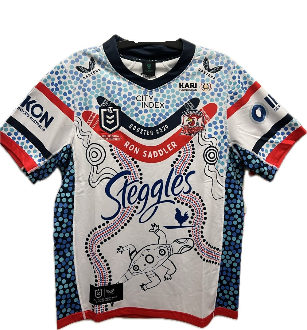 Sydney Roosters NRL Castore Indigenous Jersey Sizes S-7XL! T4