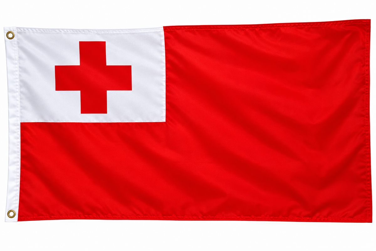 Tonga National Flag Mate Ma'a Rugby League Polyester Flag 90cm x 150cm!