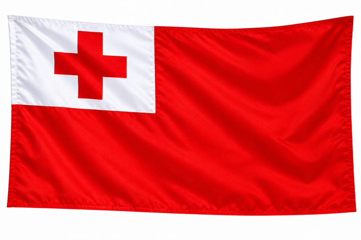 Tonga National Flag  Mate Ma'a  RLWC Rugby League Polyester Flag 60 cm x 90 cm
