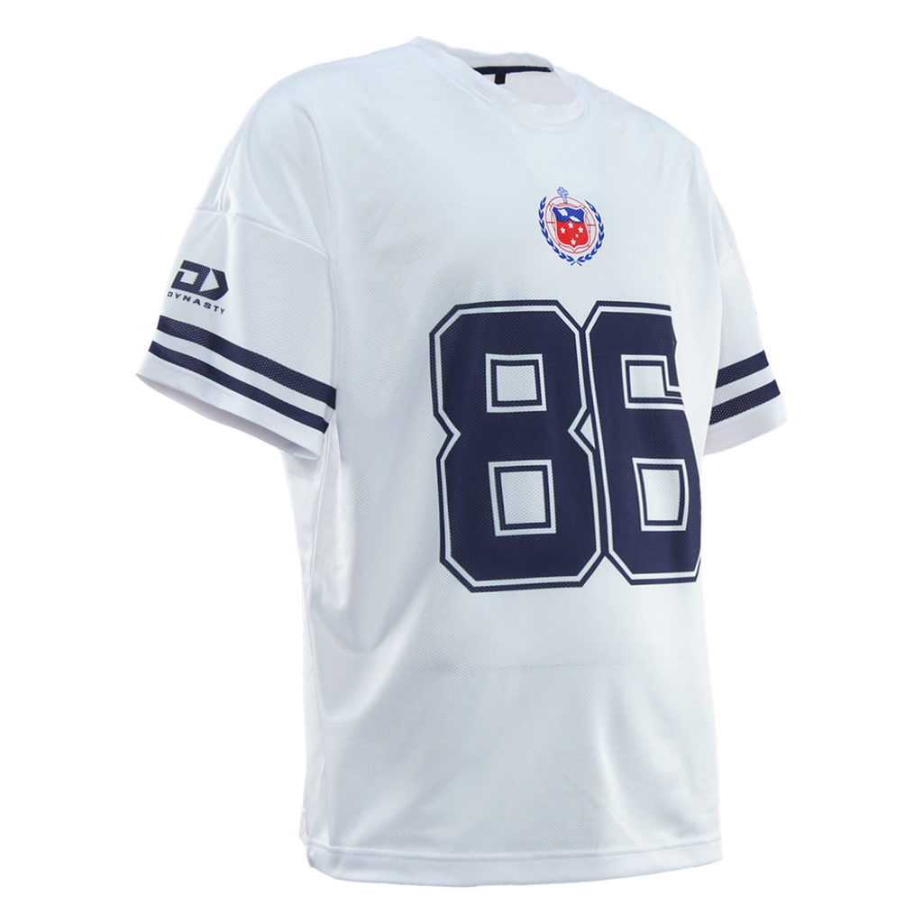 Toa Samoa Rugby League 2025 Players Dynasty White Oversized T Shirt Sizes S-3XL!