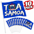 Samoa National Flag Toa Samoa Crest Hand Waver Flag 30cm x 20cm 10pk!