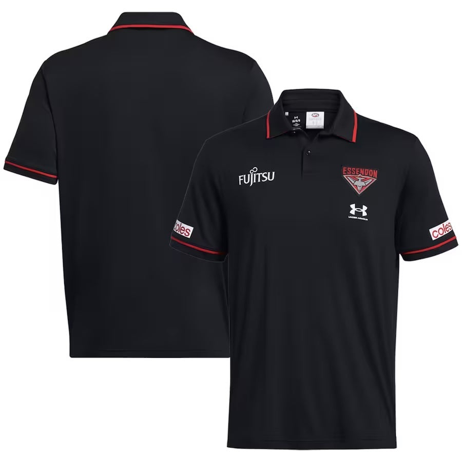 Essendon Bombers AFL Under Armour Players Media Polo Sizes S-5XL! T4