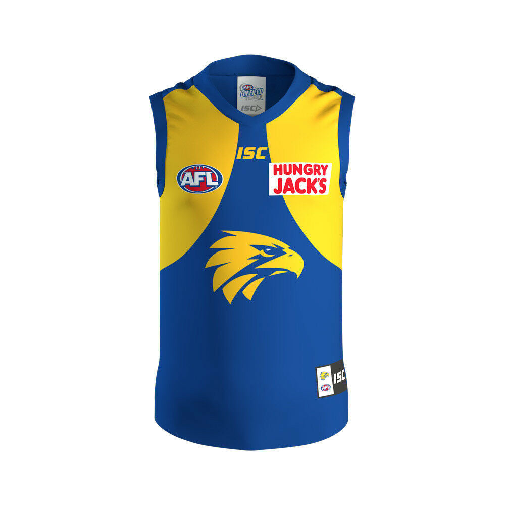 West Coast Eagles AFL Home ISC Guernsey Adults, Kids & Toddlers All Sizes! T9