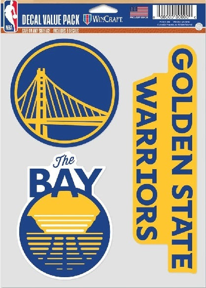 Official NBA Golden State Warriors Decal/Sticker Value Pack!