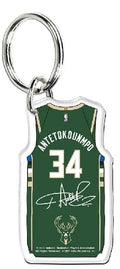Official NBA Giannis Antetokounmpo Acrylic Bucks Team Jersey Keyring!