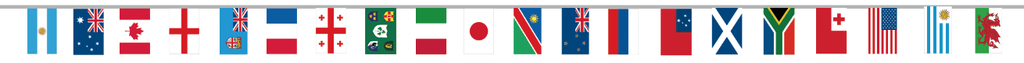 Rugby World Cup Bunting All 20 National Teams Bunting Hanging Flags (7m long)