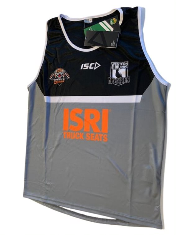 Wests Tigers NRL Players ISC Training Singlet Sizes S-3XL! T8