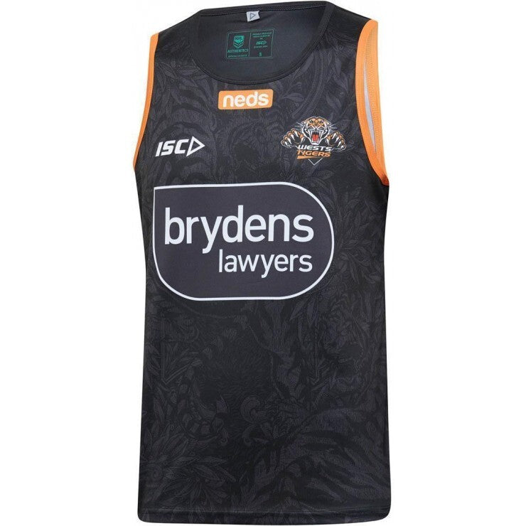 Wests Tigers NRL Players Training Singlet Sizes S-5XL! T0