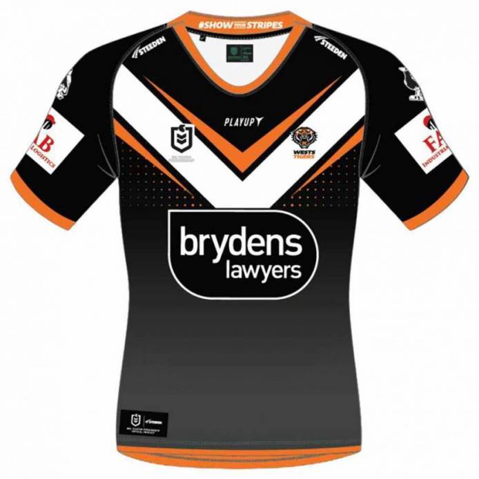 Wests Tigers NRL Steeden Home Jersey Sizes S-7XL! T3