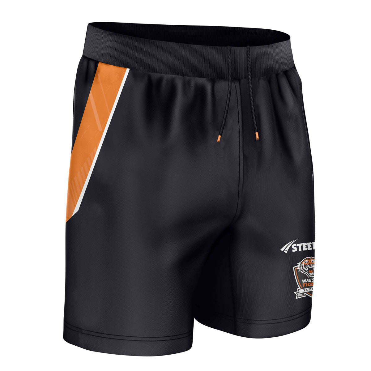 Wests Tigers NRL Steeden Players Gym Training Shorts Sizes S-7XL! T4
